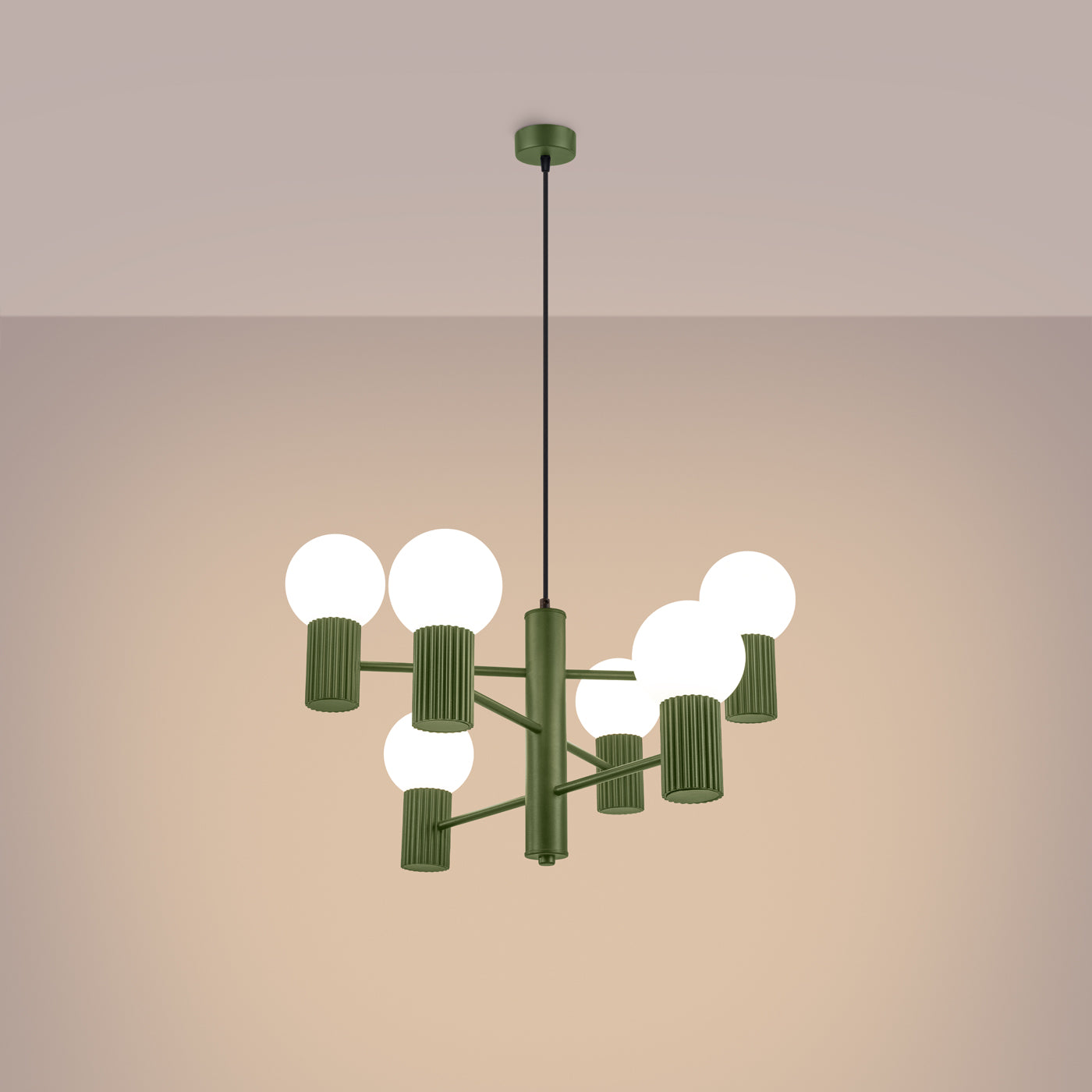Pendelleuchte HALO 6 olivgrün Sollux Lighting