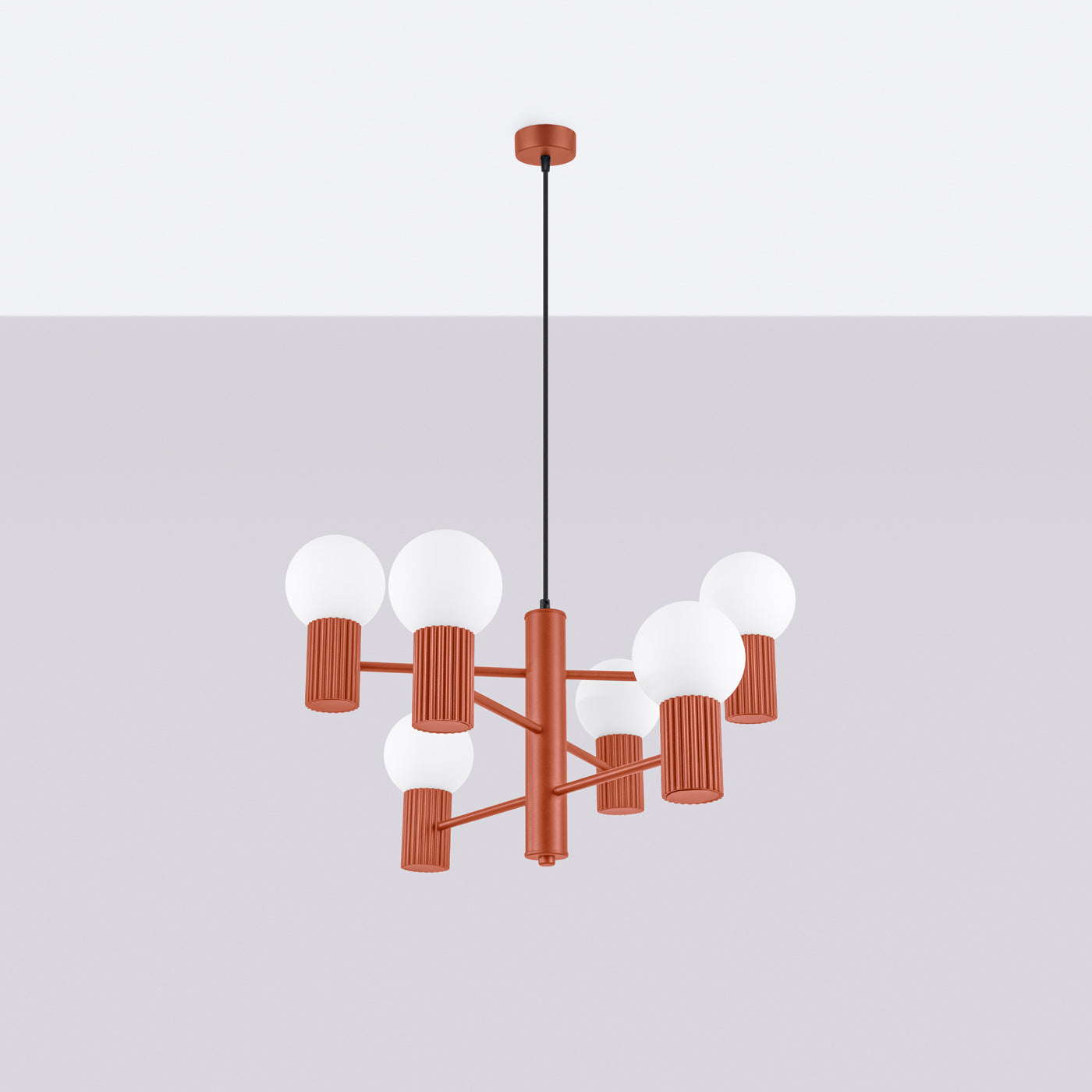 Pendelleuchte HALO 6 roter Ocker Sollux Lighting