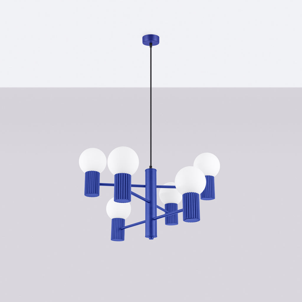 Pendelleuchte HALO 6 ultramarin Sollux Lighting