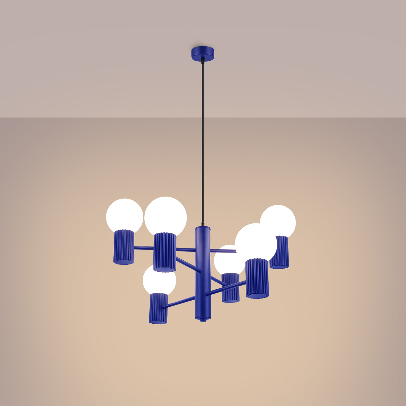 Pendelleuchte HALO 6 ultramarin Sollux Lighting