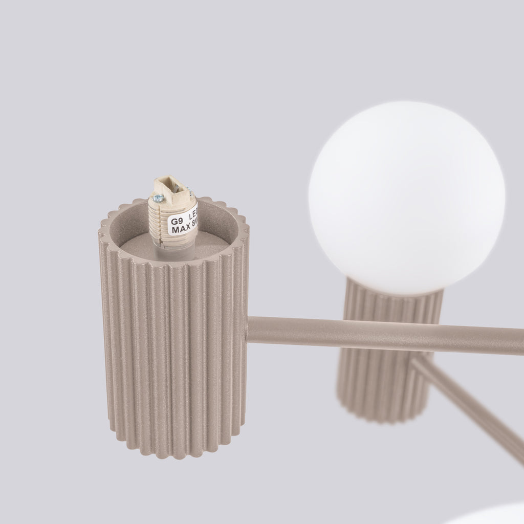 Pendelleuchte HALO 6 taupe Sollux Lighting