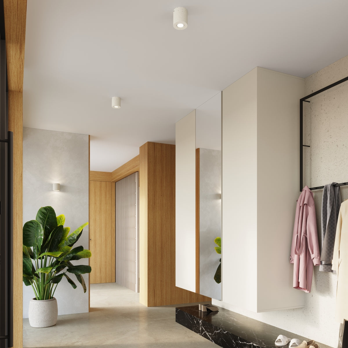 Wandleuchte ORBIS beton beige Sollux Lighting