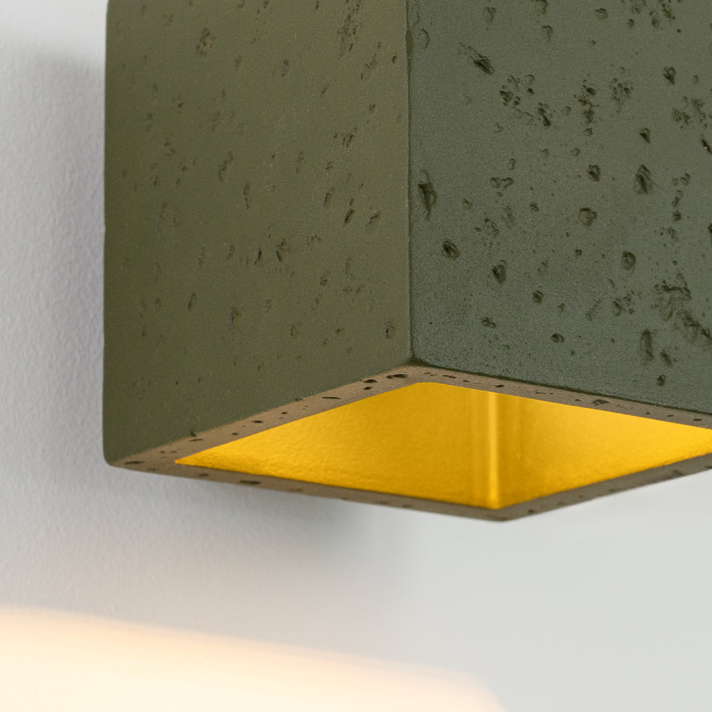 Wandleuchte QUAD beton olivgrün Sollux Lighting