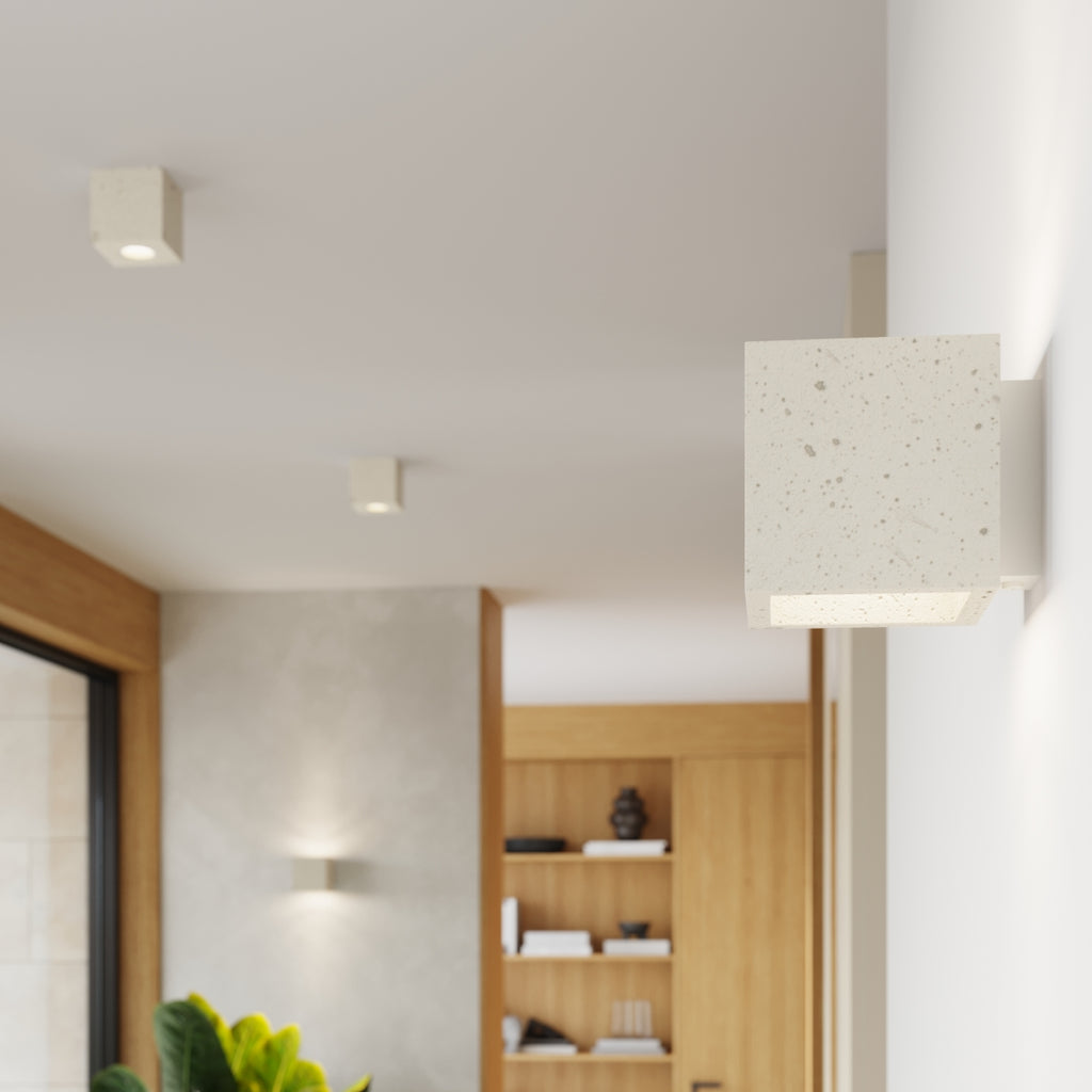 Wandleuchte QUAD beton beige Sollux Lighting