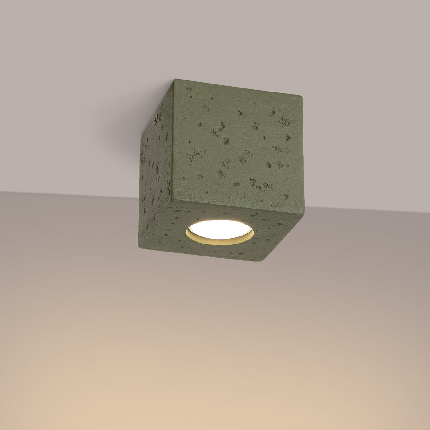 Deckenleuchte - Spot - Strahler QUAD beton olivgrün Sollux Lighting