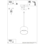 Pendelleuchte NEVIA marmor Sollux Lighting