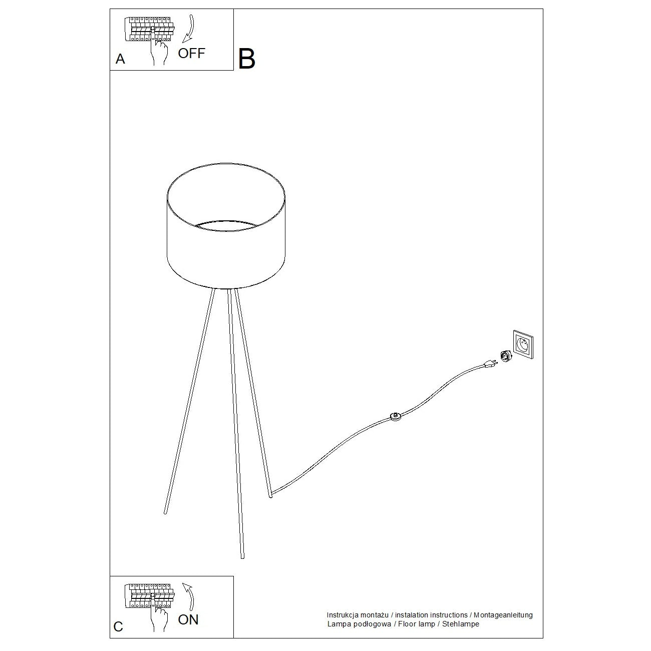 Stehleuchte NEVIA beige Sollux Lighting