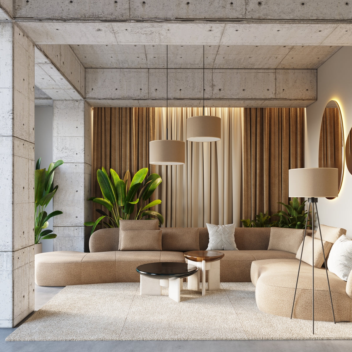 Stehleuchte NEVIA beige Sollux Lighting