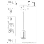 Pendelleuchte MULA 27 beige Sollux Lighting