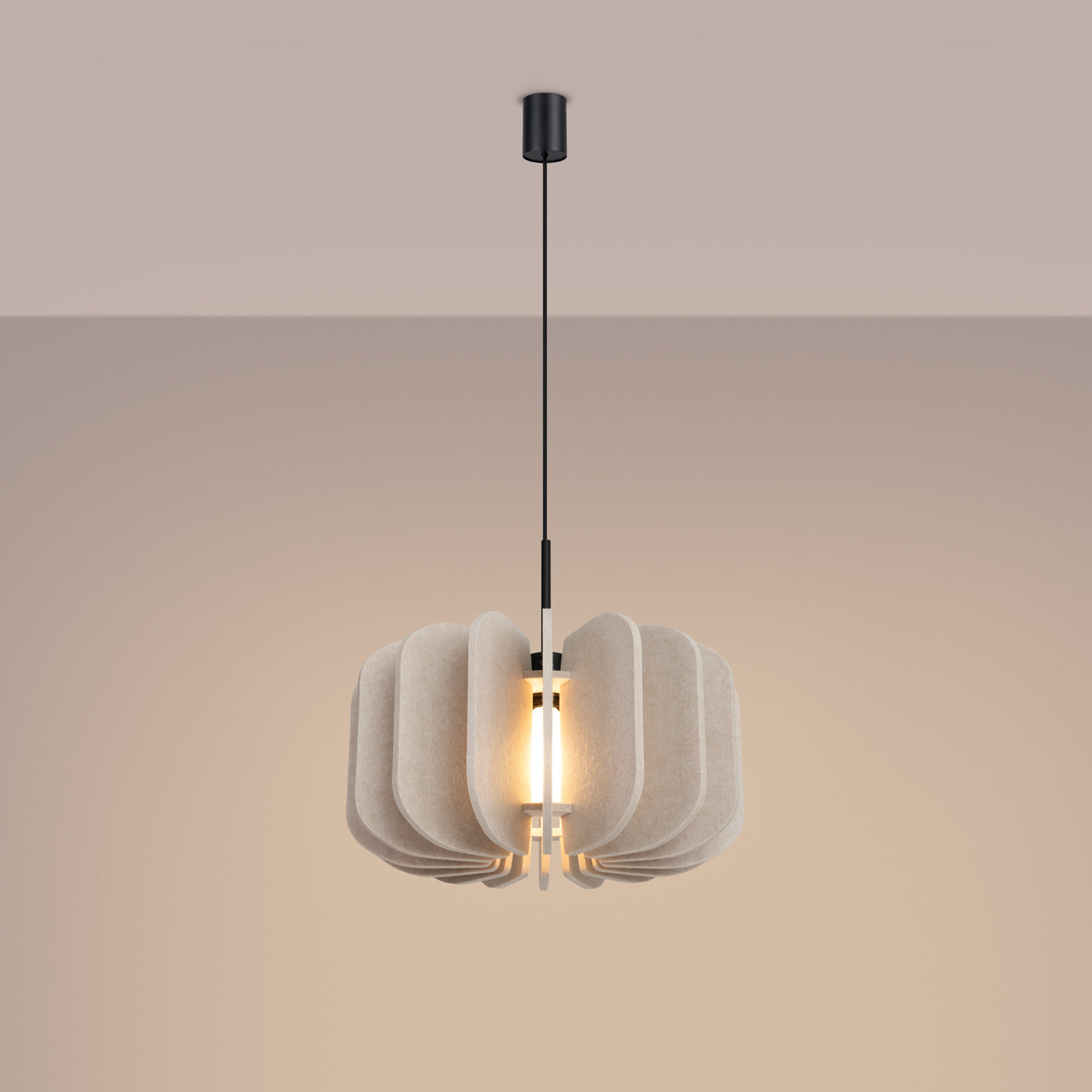 Pendelleuchte MULA 45 beige Sollux Lighting