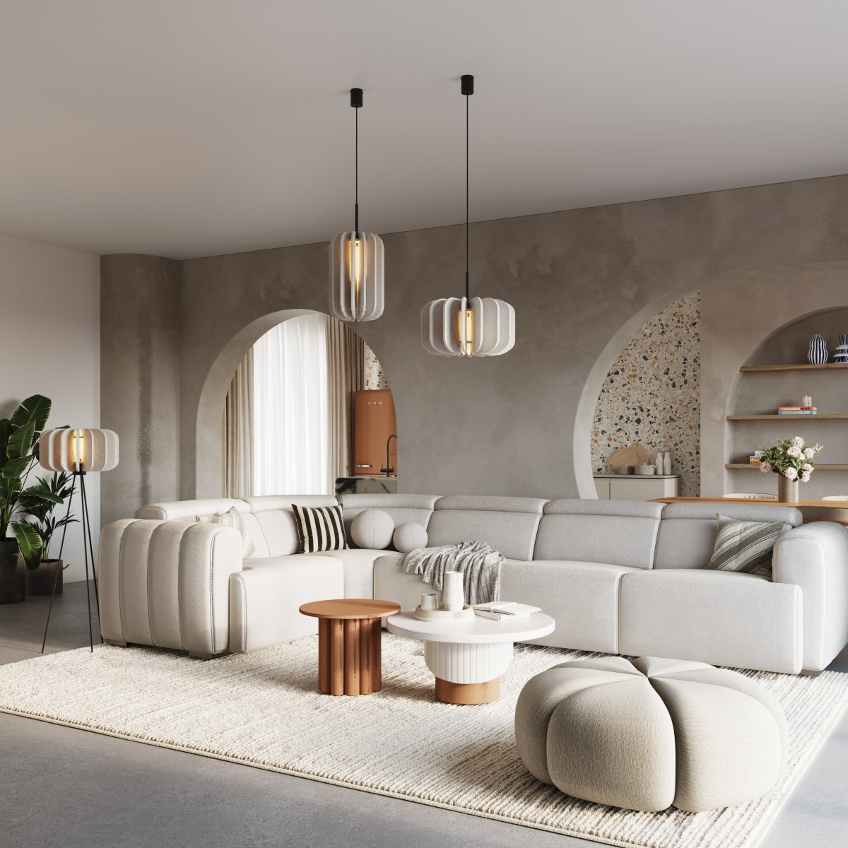 Stehleuchte MULA 45 beige Sollux Lighting