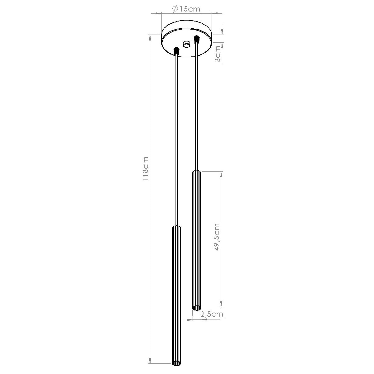 Pendelleuchte ARCHE 2P weiß Sollux Lighting