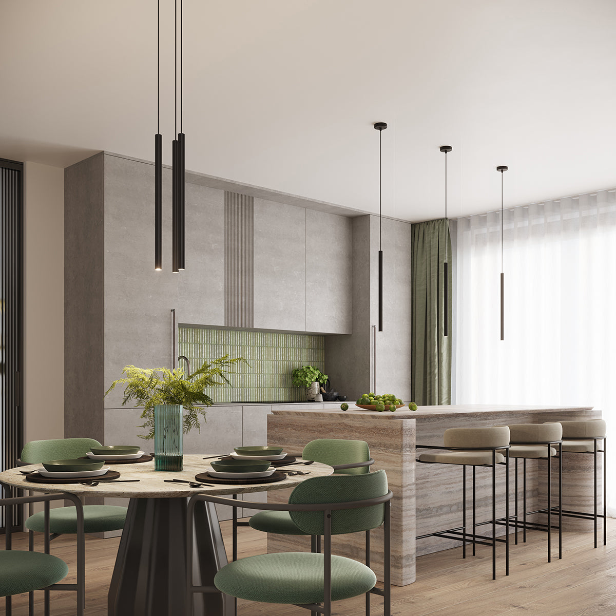 Pendelleuchte ARCHE 2P schwarz Sollux Lighting