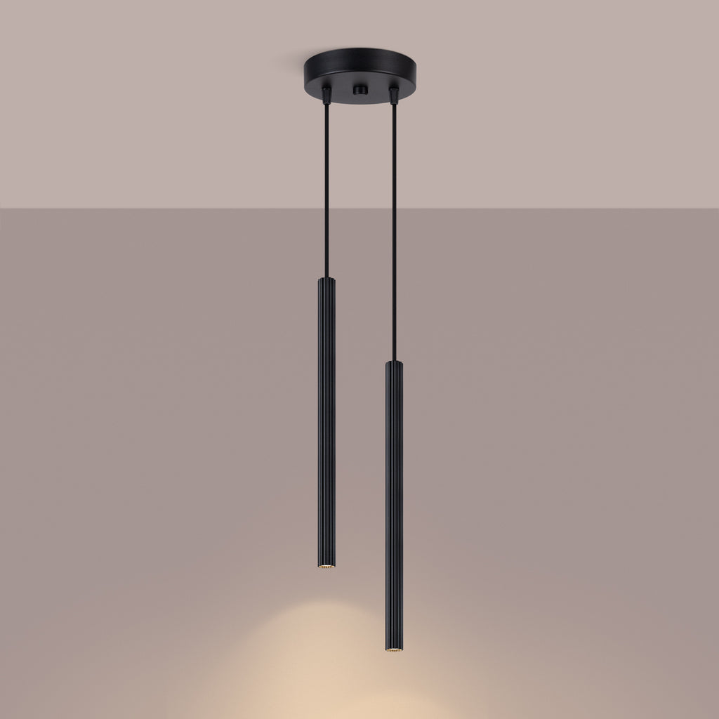 Pendelleuchte ARCHE 2P schwarz Sollux Lighting