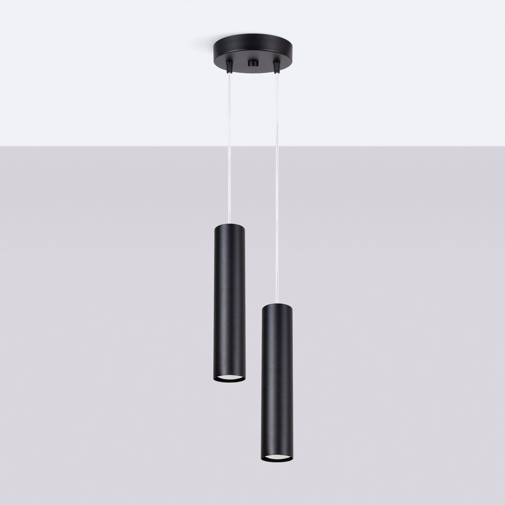 Pendelleuchte LAGOS 2P schwarz Sollux Lighting