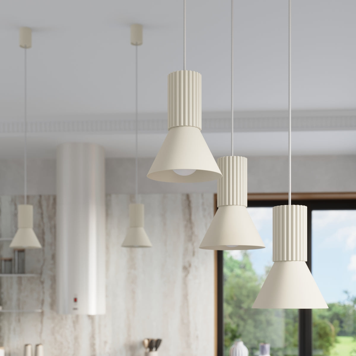Pendelleuchte ESTRIA 1 beige Sollux Lighting