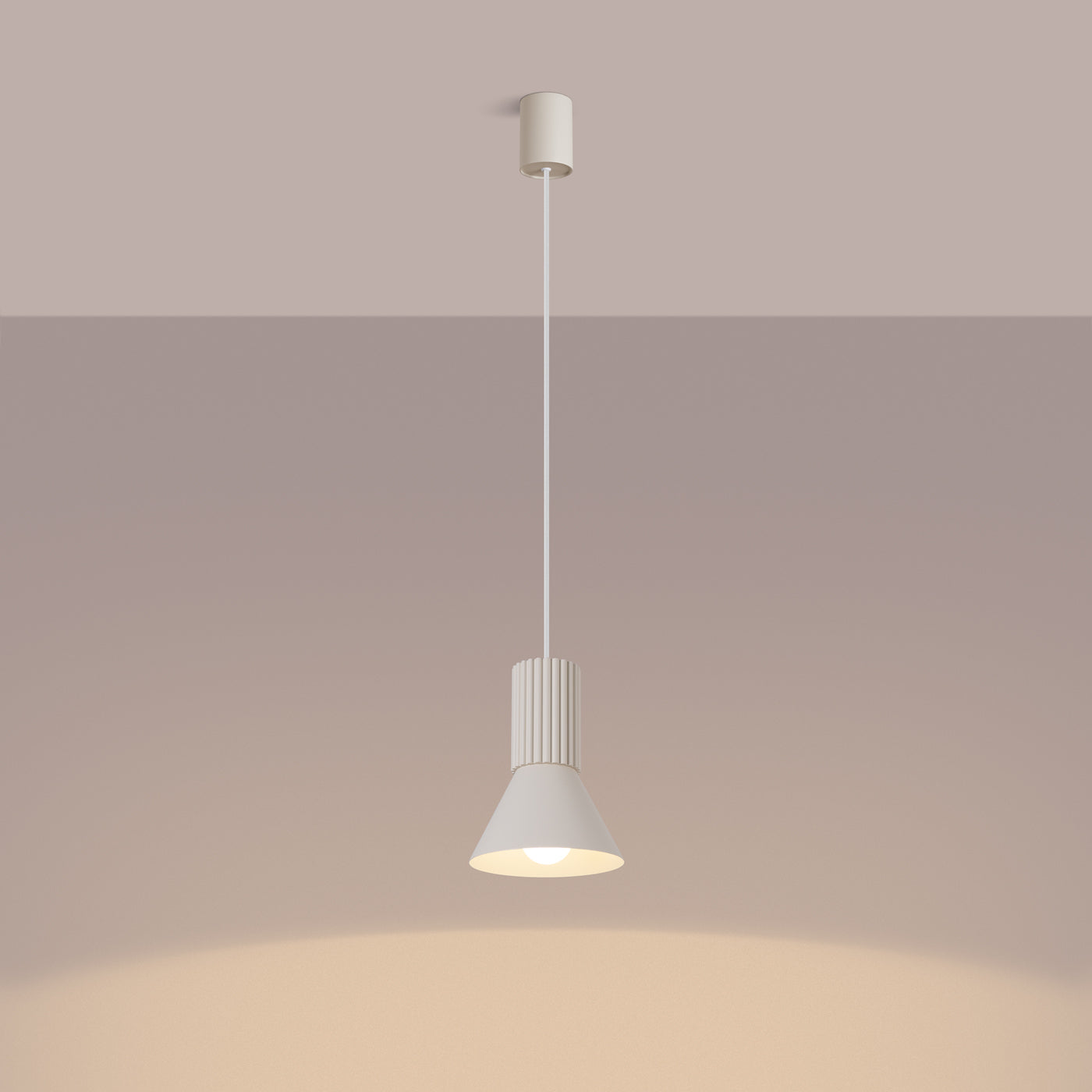 Pendelleuchte ESTRIA 1 beige Sollux Lighting