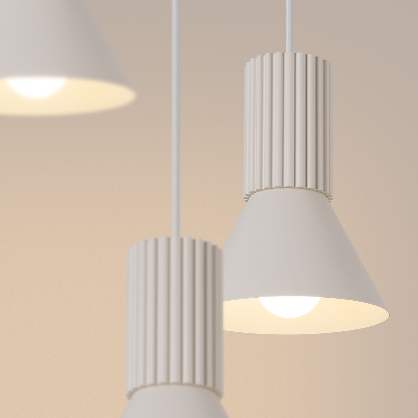 Pendelleuchte ESTRIA 3P beige Sollux Lighting