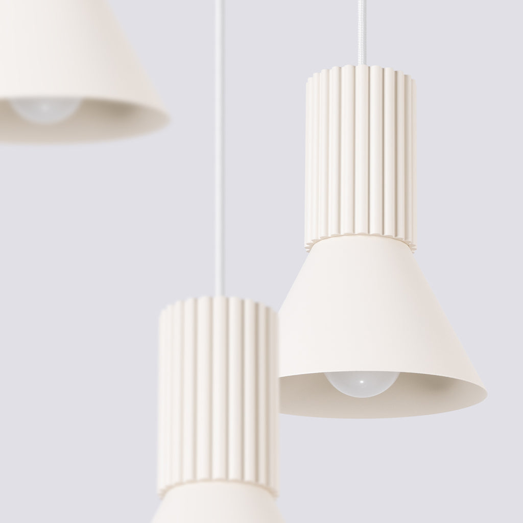 Pendelleuchte ESTRIA 3P beige Sollux Lighting