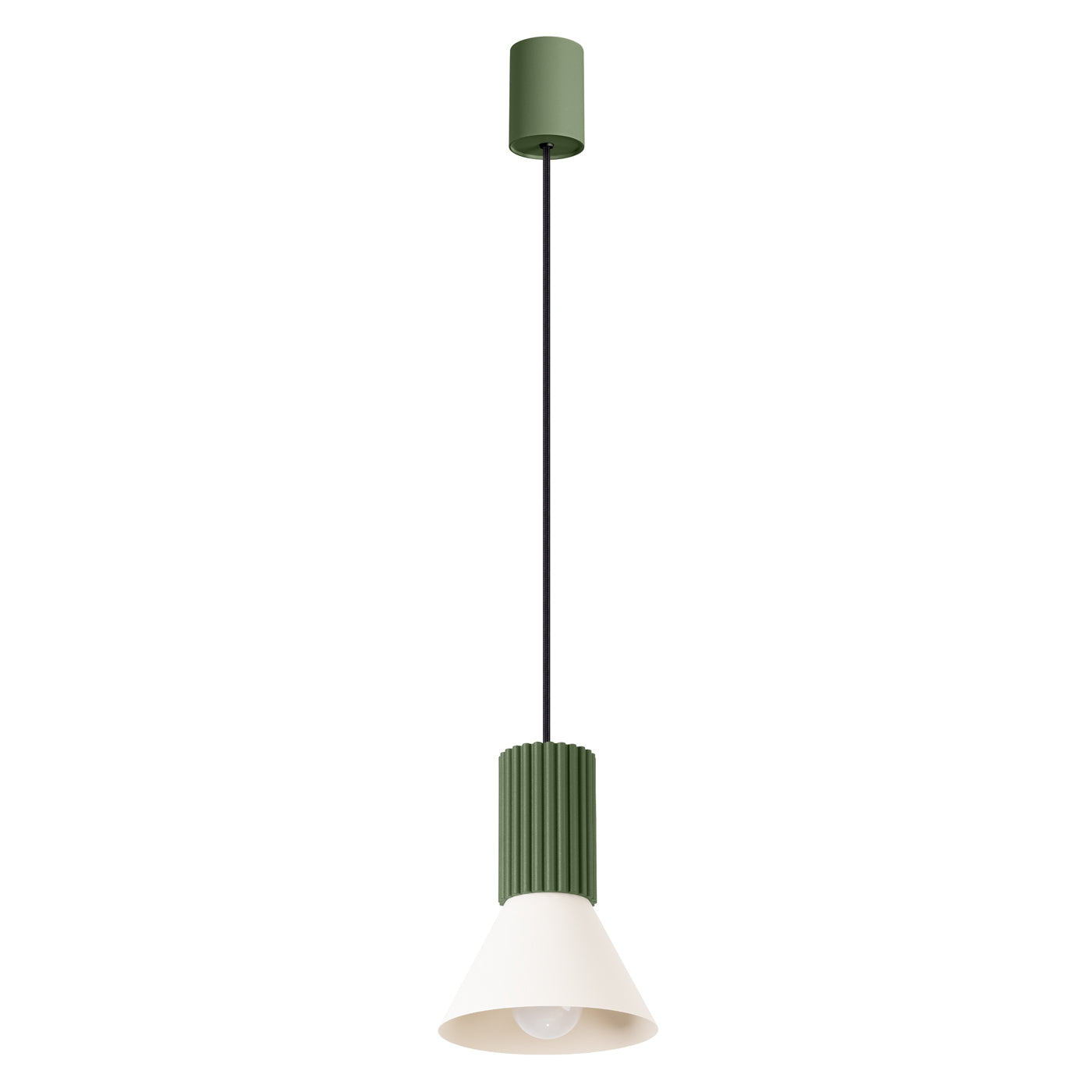Pendelleuchte ESTRIA 1 beige & olivgrün Sollux Lighting