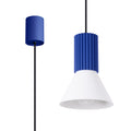 Pendelleuchte ESTRIA 1 weiß & ultramarin Sollux Lighting