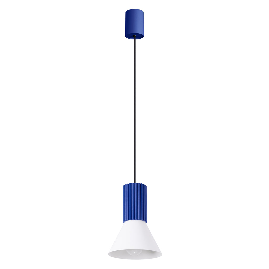 Pendelleuchte ESTRIA 1 weiß & ultramarin Sollux Lighting