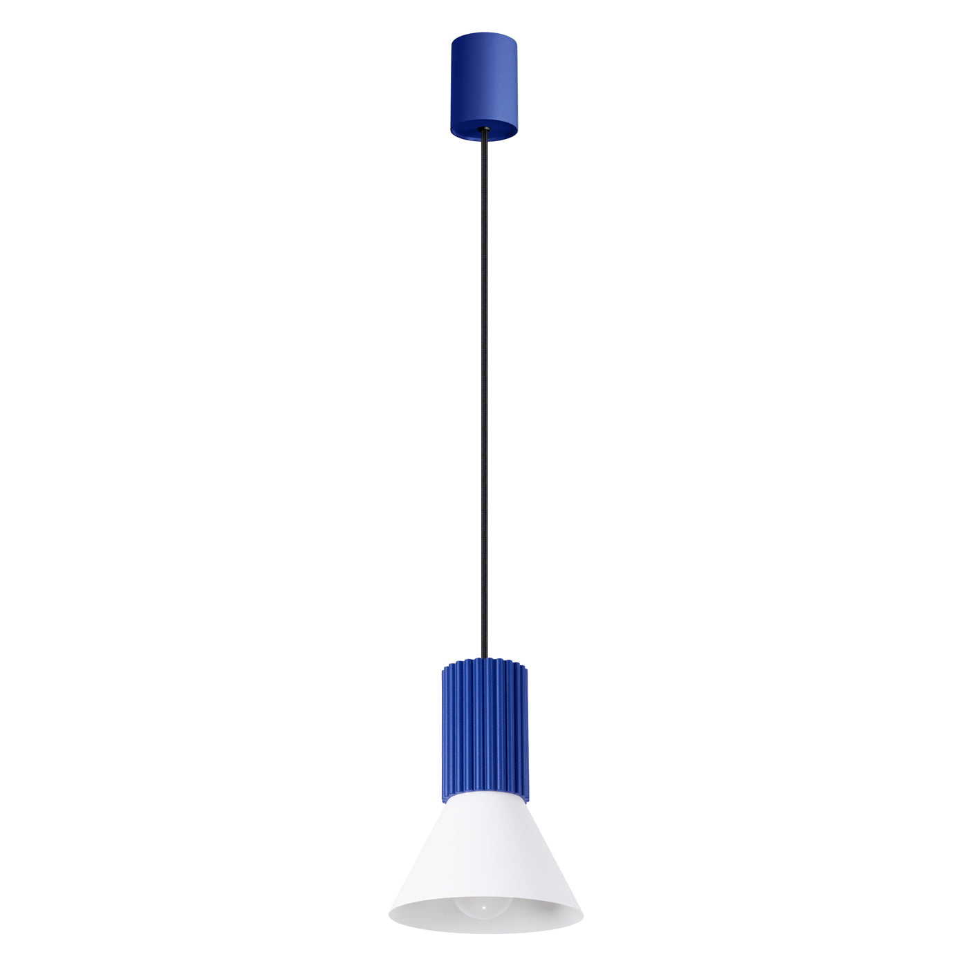 Pendelleuchte ESTRIA 1 weiß & ultramarin Sollux Lighting