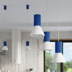 Pendelleuchte ESTRIA 1 weiß & ultramarin Sollux Lighting