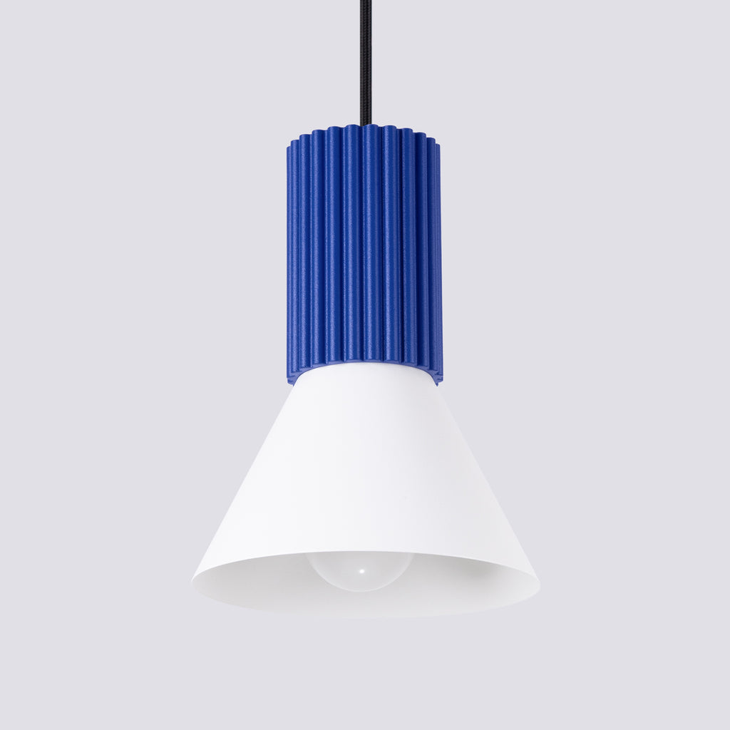 Pendelleuchte ESTRIA 1 weiß & ultramarin Sollux Lighting