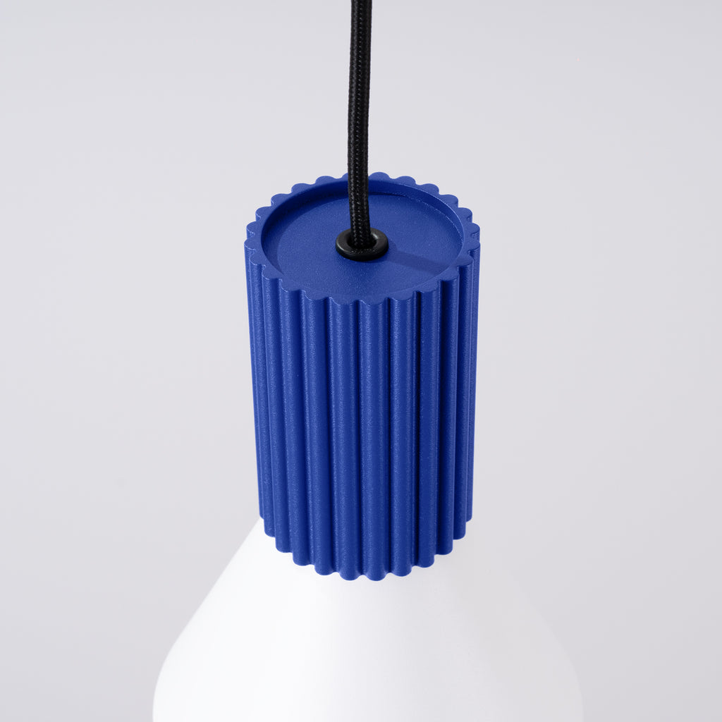 Pendelleuchte ESTRIA 1 weiß & ultramarin Sollux Lighting