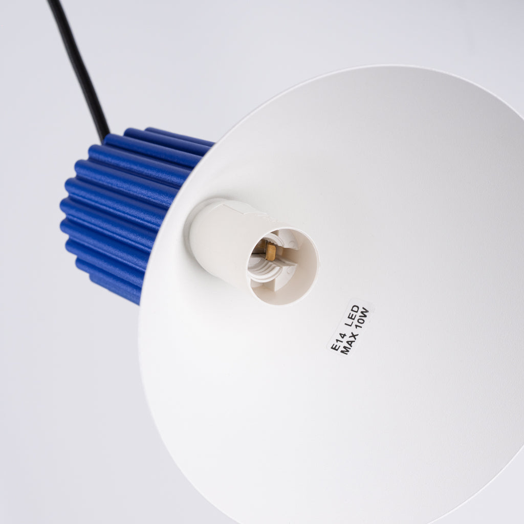 Pendelleuchte ESTRIA 1 weiß & ultramarin Sollux Lighting