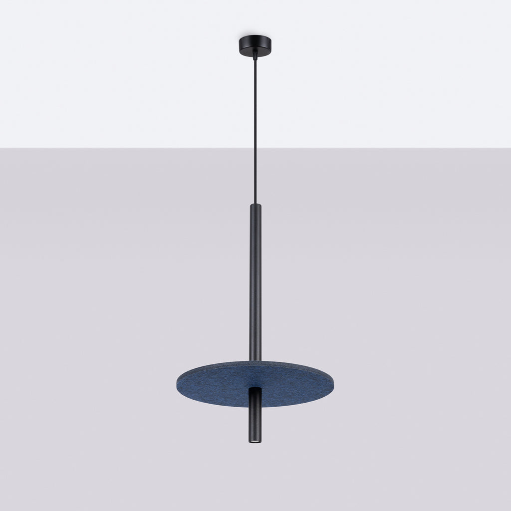 Pendelleuchte FELTRO 1 schwarz & marineblau Sollux Lighting