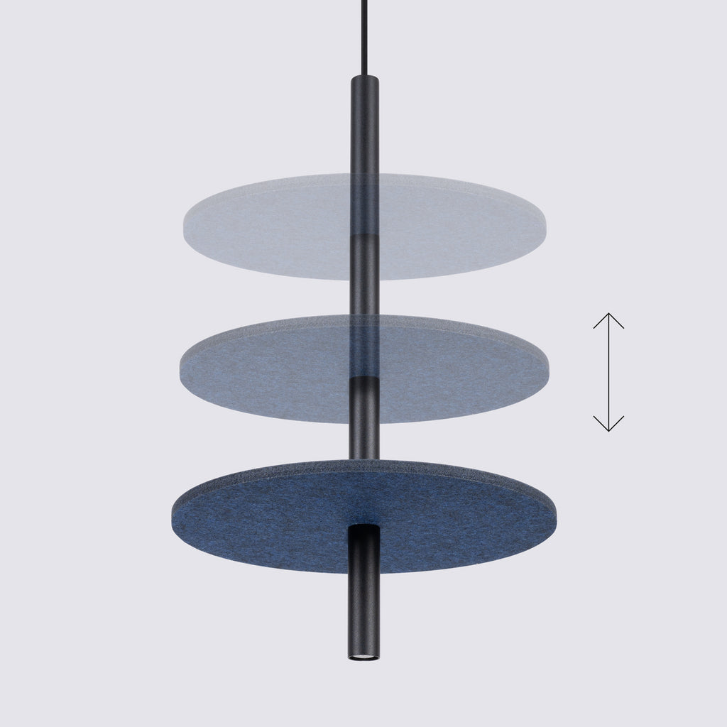 Pendelleuchte FELTRO 1 schwarz & marineblau Sollux Lighting