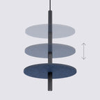 Pendelleuchte FELTRO 1 schwarz & marineblau Sollux Lighting