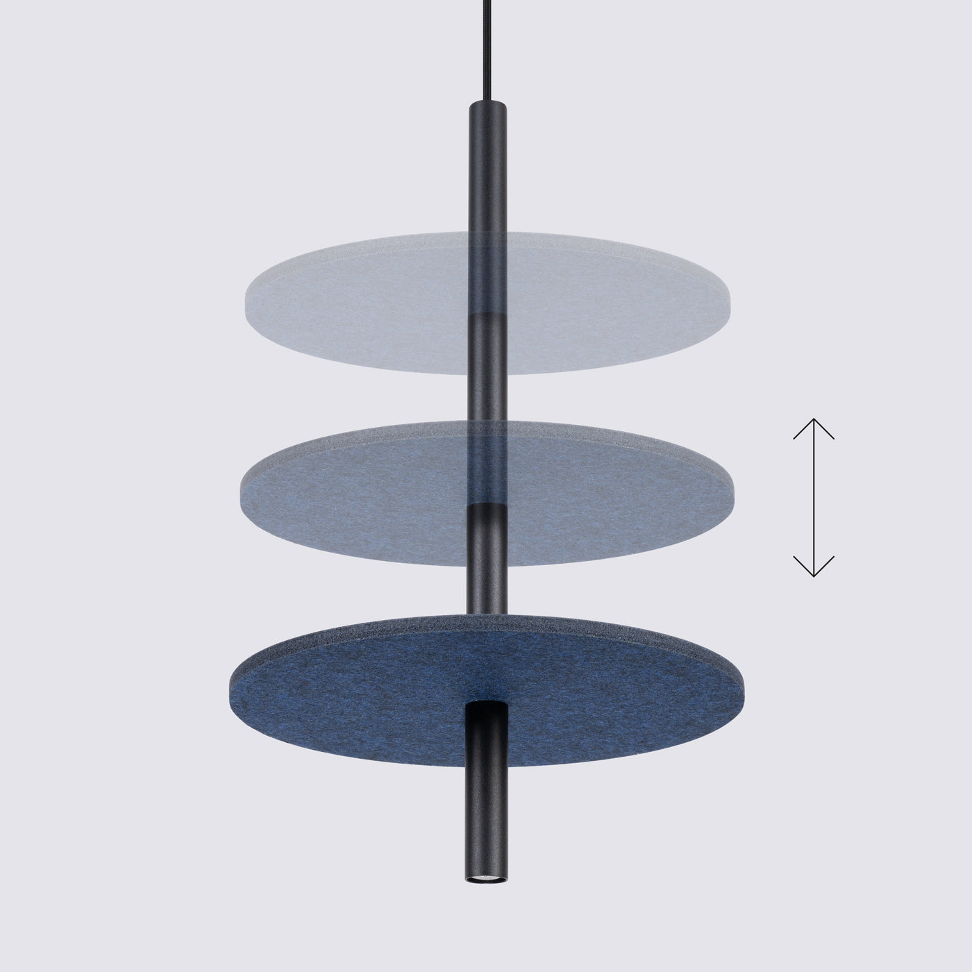 Pendelleuchte FELTRO 1 schwarz & marineblau Sollux Lighting