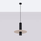 Pendelleuchte PELTA 1 schwarz & beige Sollux Lighting