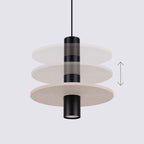 Pendelleuchte PELTA 1 schwarz & beige Sollux Lighting