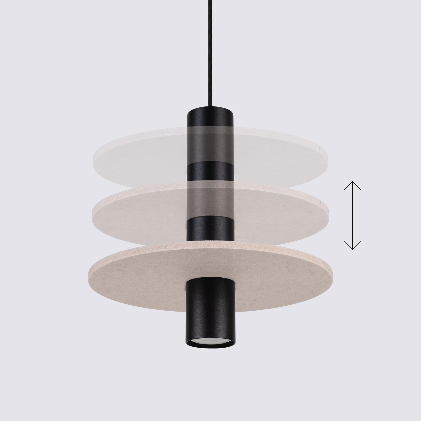 Pendelleuchte PELTA 1 schwarz & beige Sollux Lighting