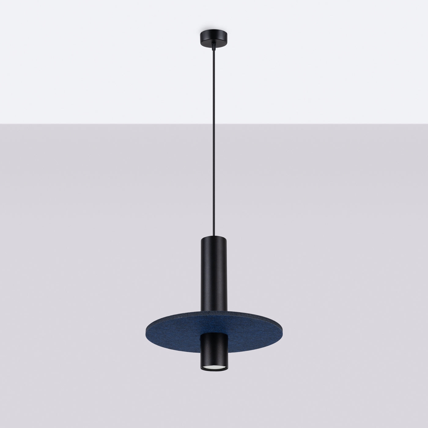 Pendelleuchte PELTA 1 schwarz & marineblau Sollux Lighting