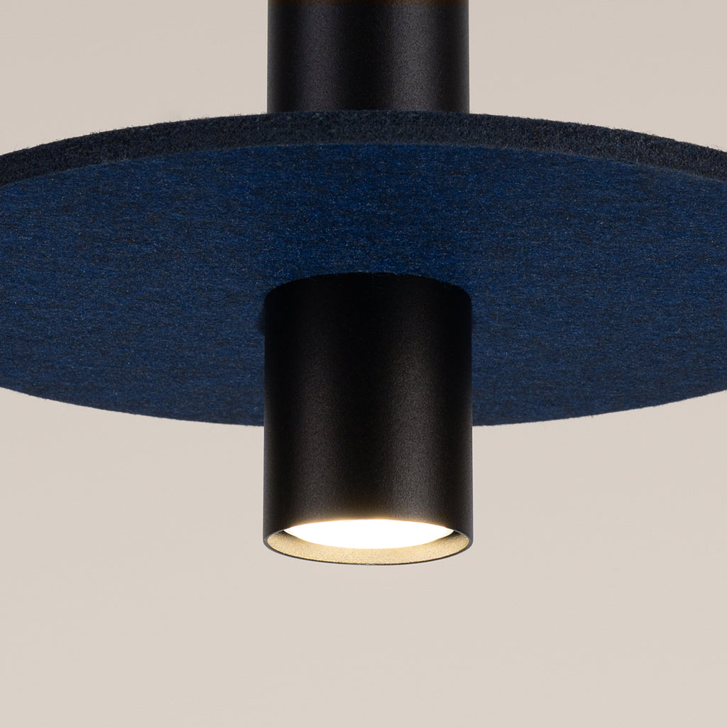 Pendelleuchte PELTA 1 schwarz & marineblau Sollux Lighting