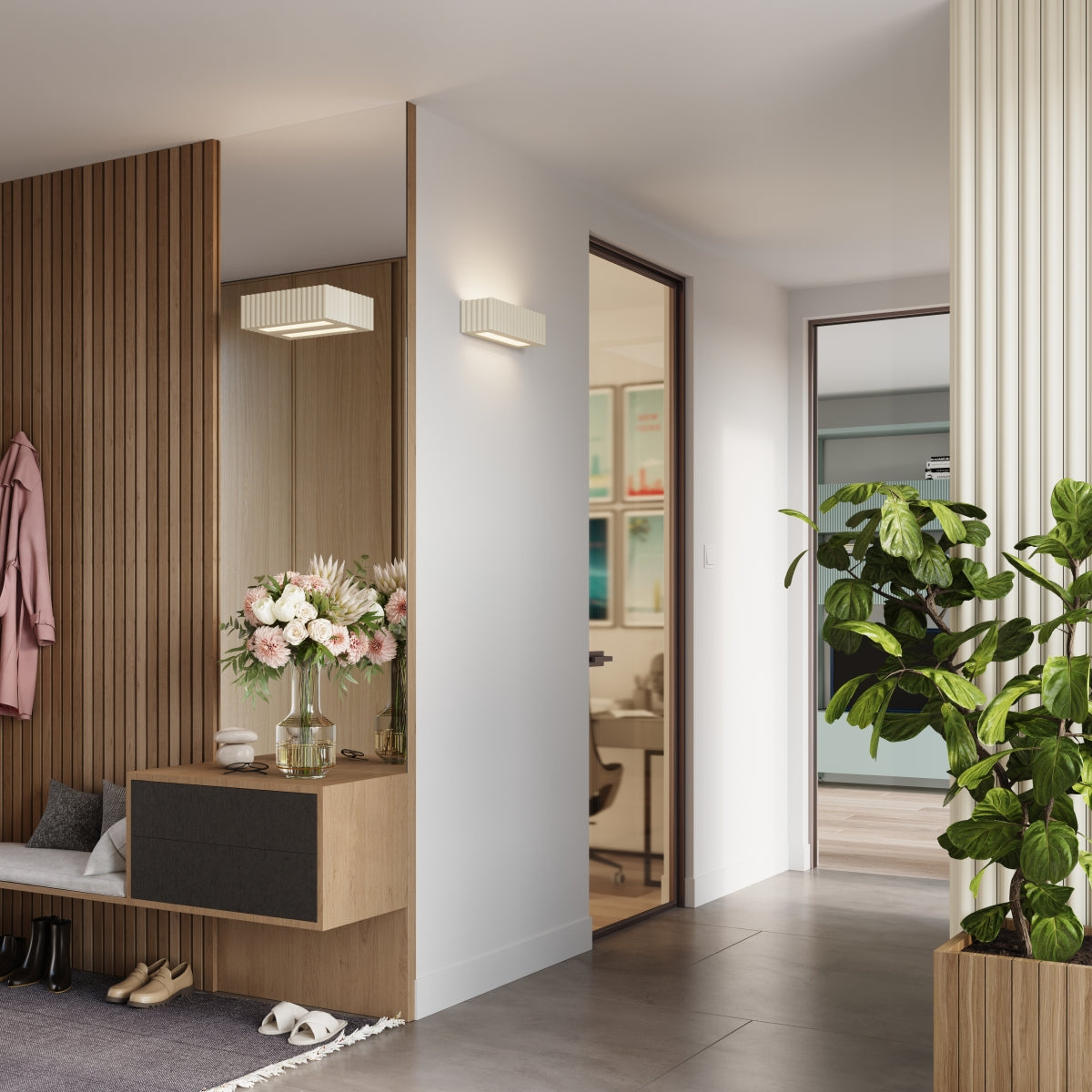 Wandleuchte Keramik RIGATA beige Sollux Lighting