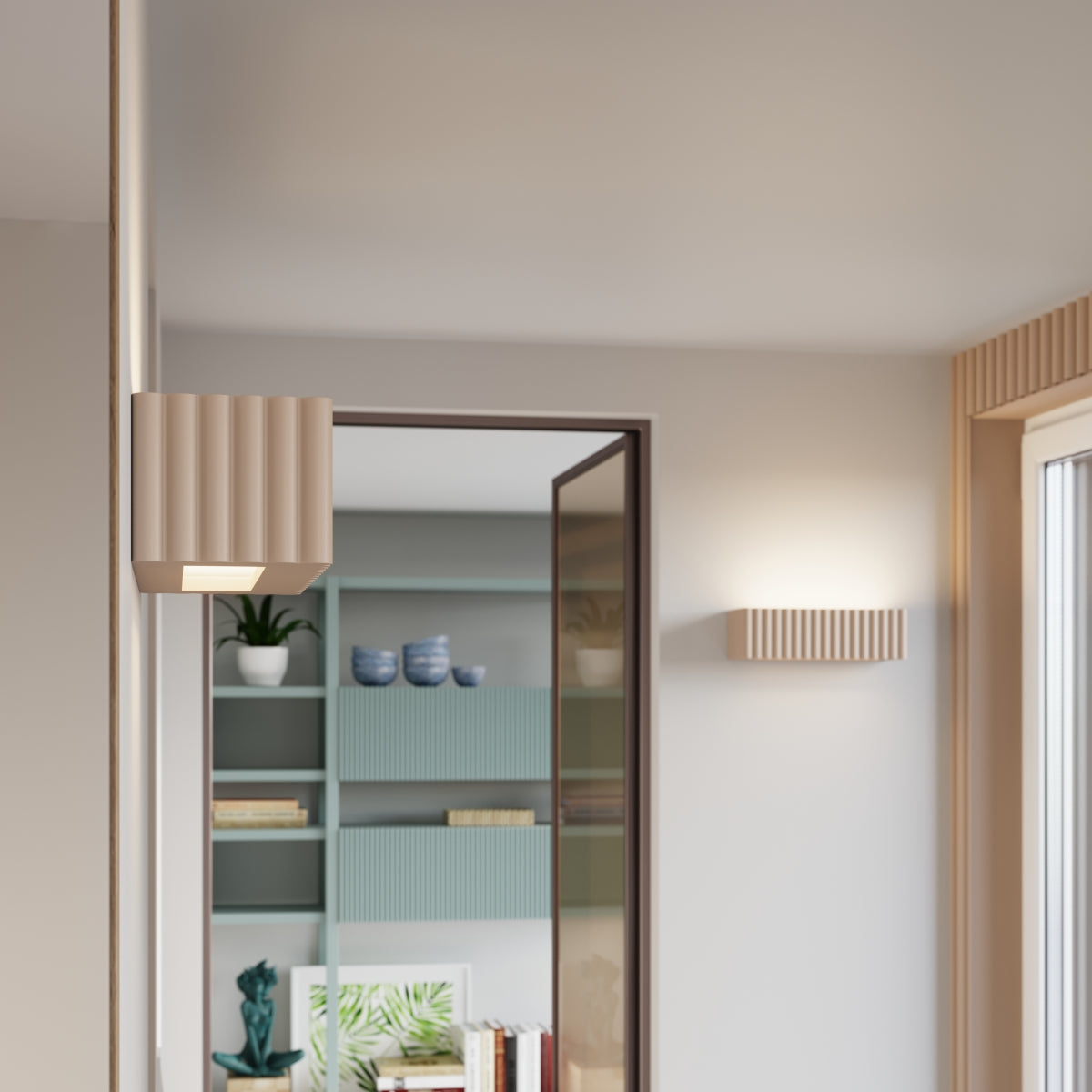 Wandleuchte Keramik RIGATA taupe Sollux Lighting