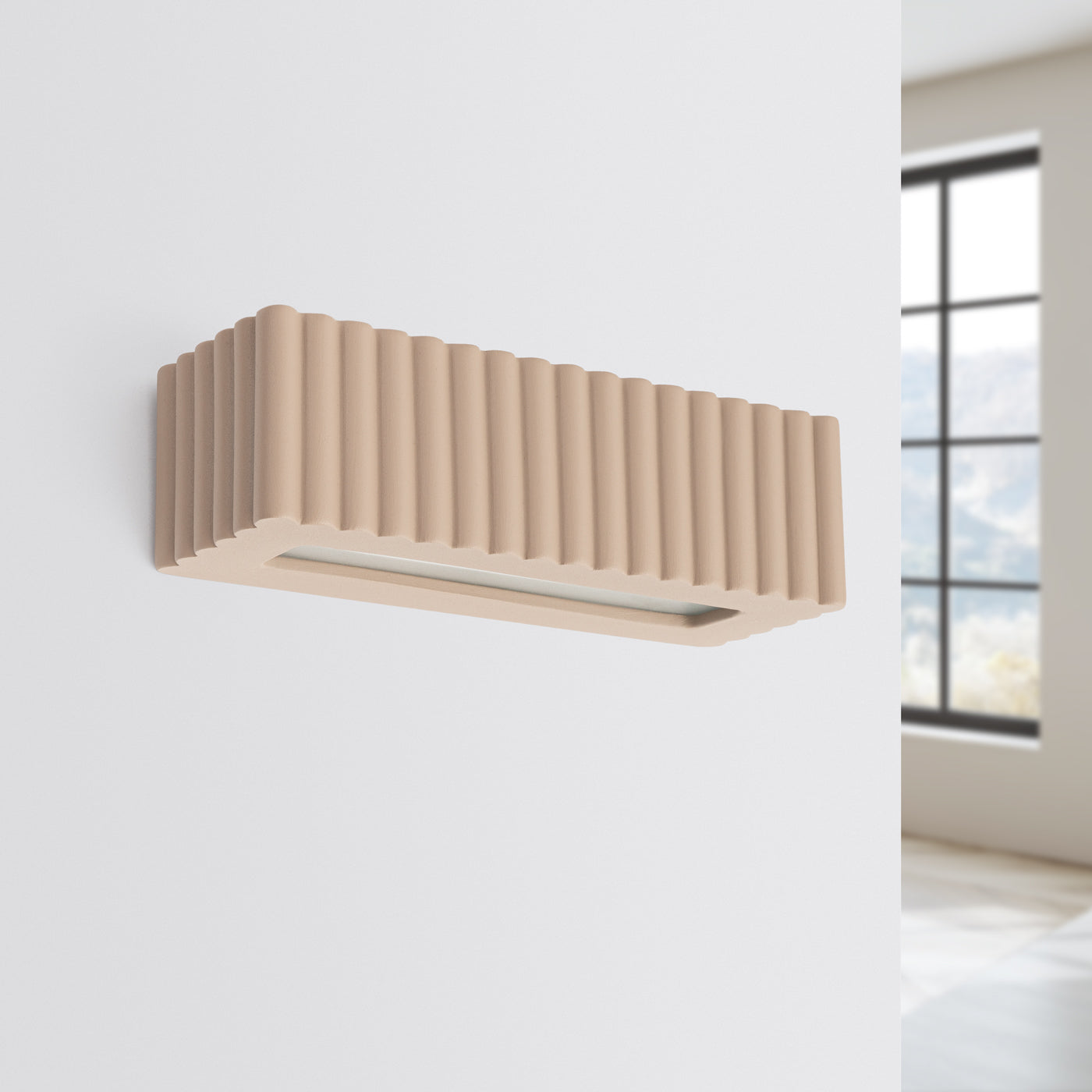Wandleuchte Keramik RIGATA taupe Sollux Lighting