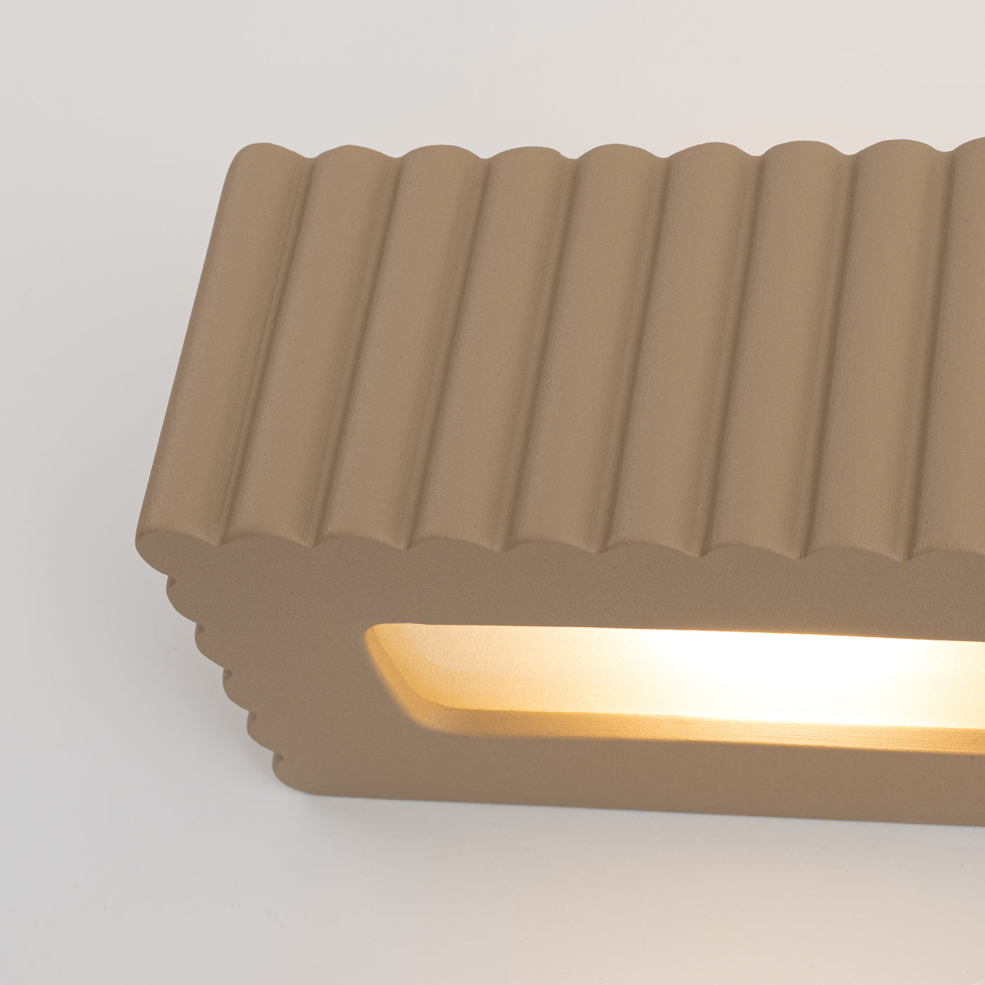 Wandleuchte Keramik RIGATA taupe Sollux Lighting
