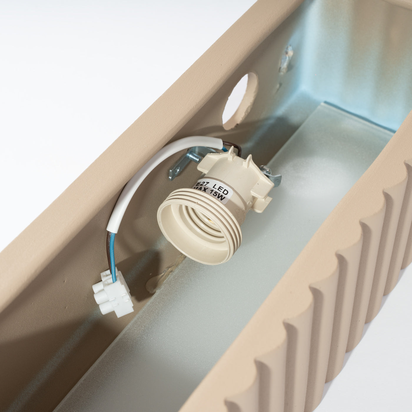 Wandleuchte Keramik RIGATA taupe Sollux Lighting