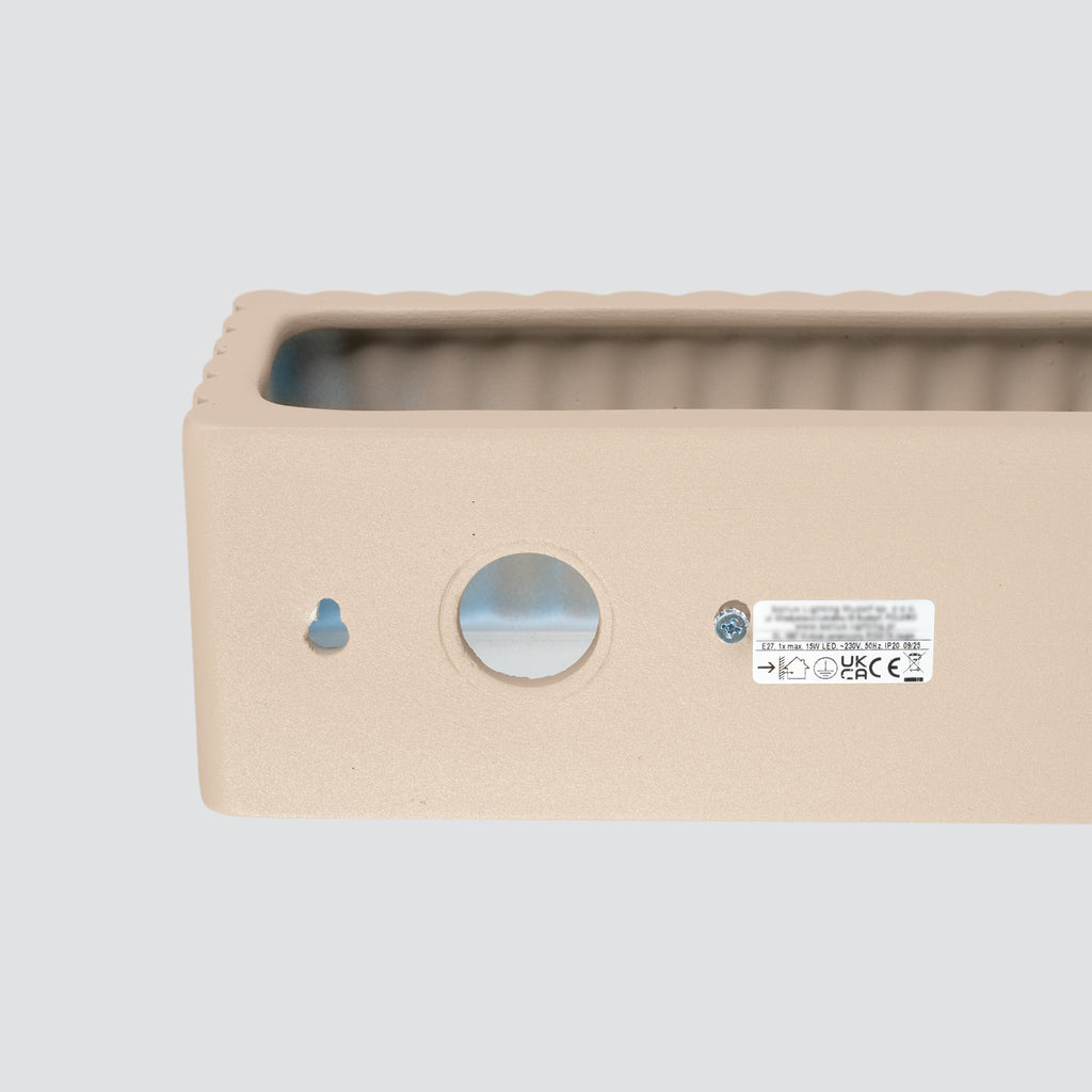 Wandleuchte Keramik RIGATA taupe Sollux Lighting