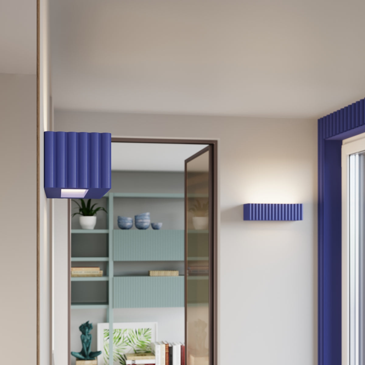 Wandleuchte Keramik RIGATA ultramarin Sollux Lighting