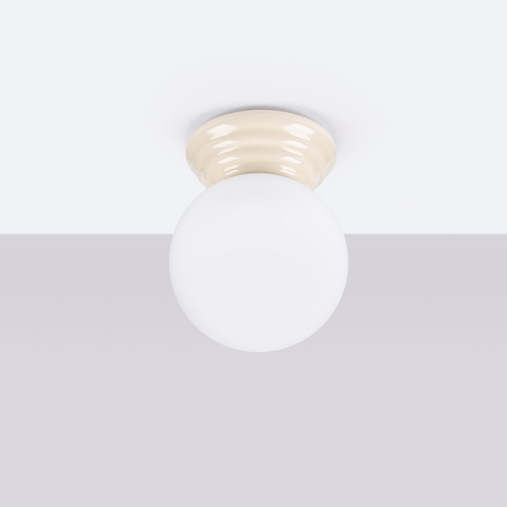 Deckenleuchte ZORI beige IP44 Sollux Lighting