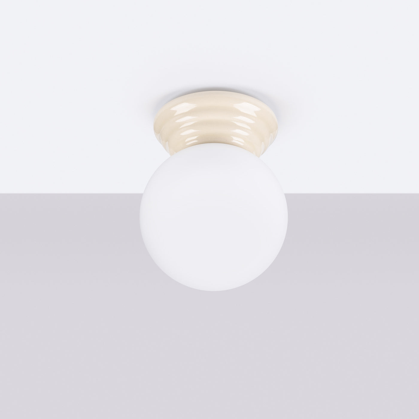 Deckenleuchte ZORI beige IP44 Sollux Lighting