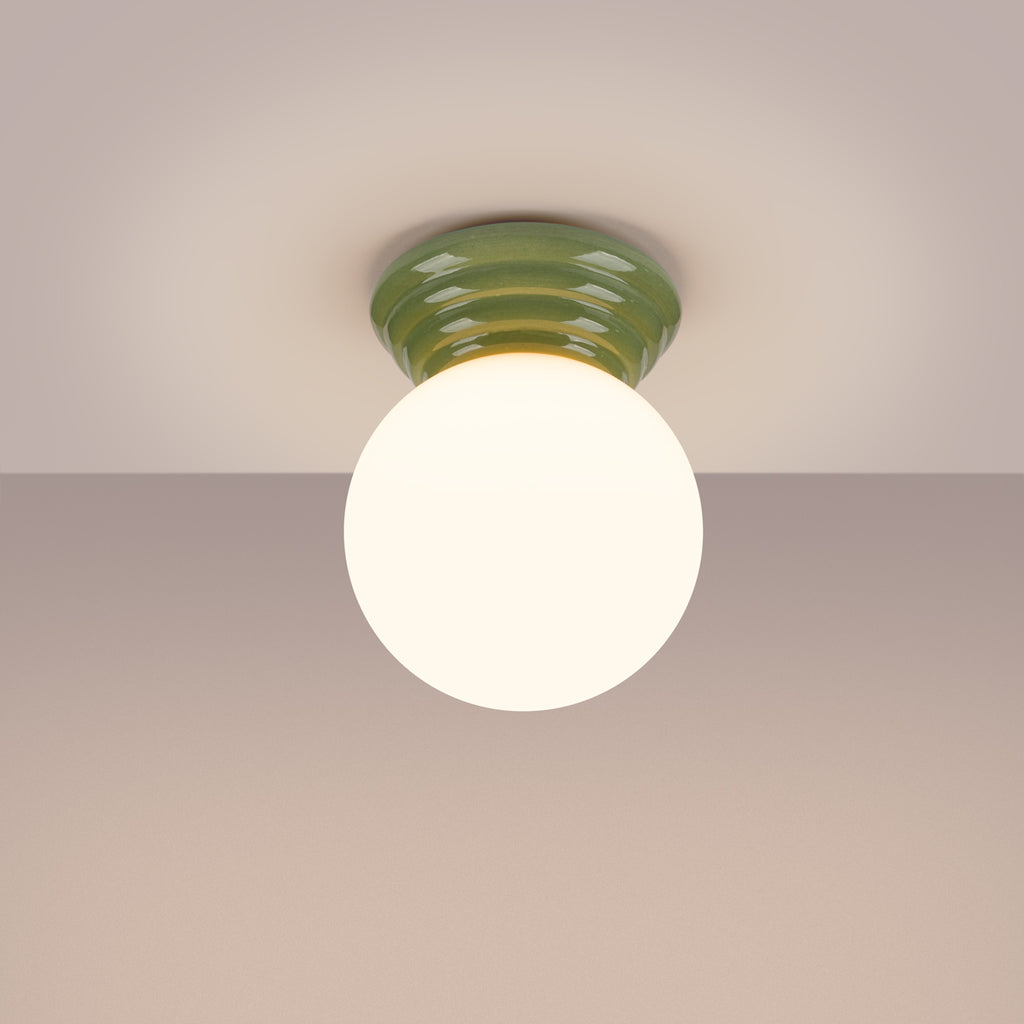 Deckenleuchte ZORI grün IP44 Sollux Lighting